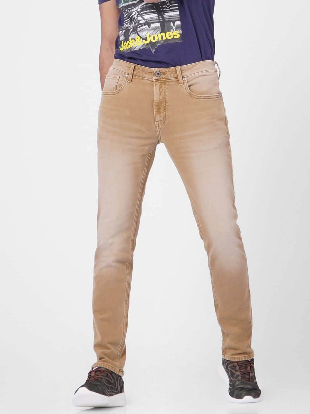 Men's Big & Tall Lightweight Colored Slim Fit Jeans - Goodfellow & Co™  Light Brown 40x36 : Target